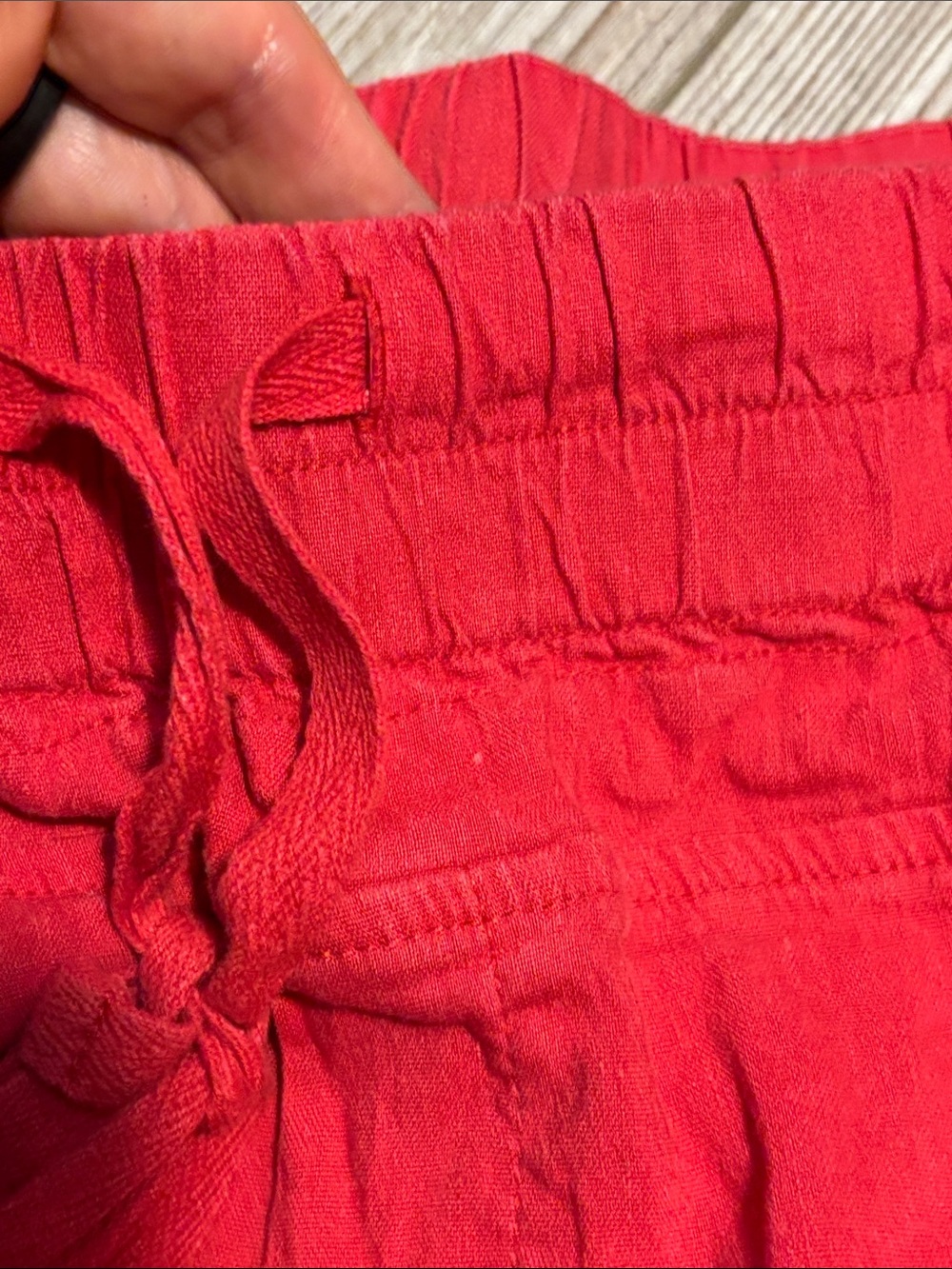 Kut from the Kloth Red Linen-Blend Drawstring Shorts - Picture 6 of 16